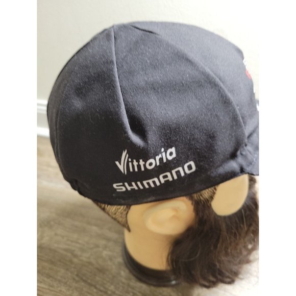 Garneau Black Cycling Race Hat Cap Quebecor Fitted Stretch Lightweight Cycle - Picture 6 of 10